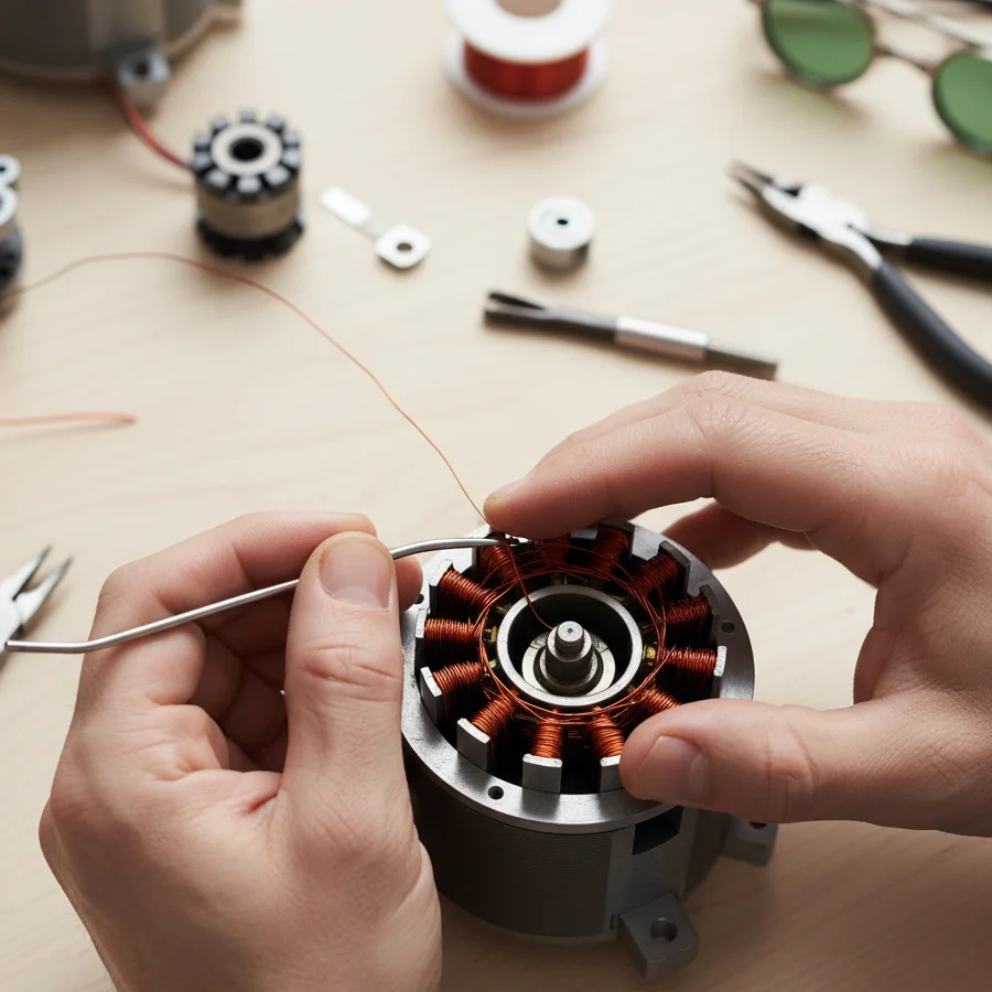 Sancaktepe Bobinaj Servisi atölyede bobinaj çalışması